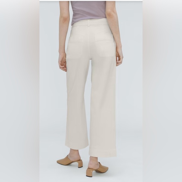 Everlane The Organic Wide-Leg Pant NWT 14 Color Bone - Picture 4 of 15